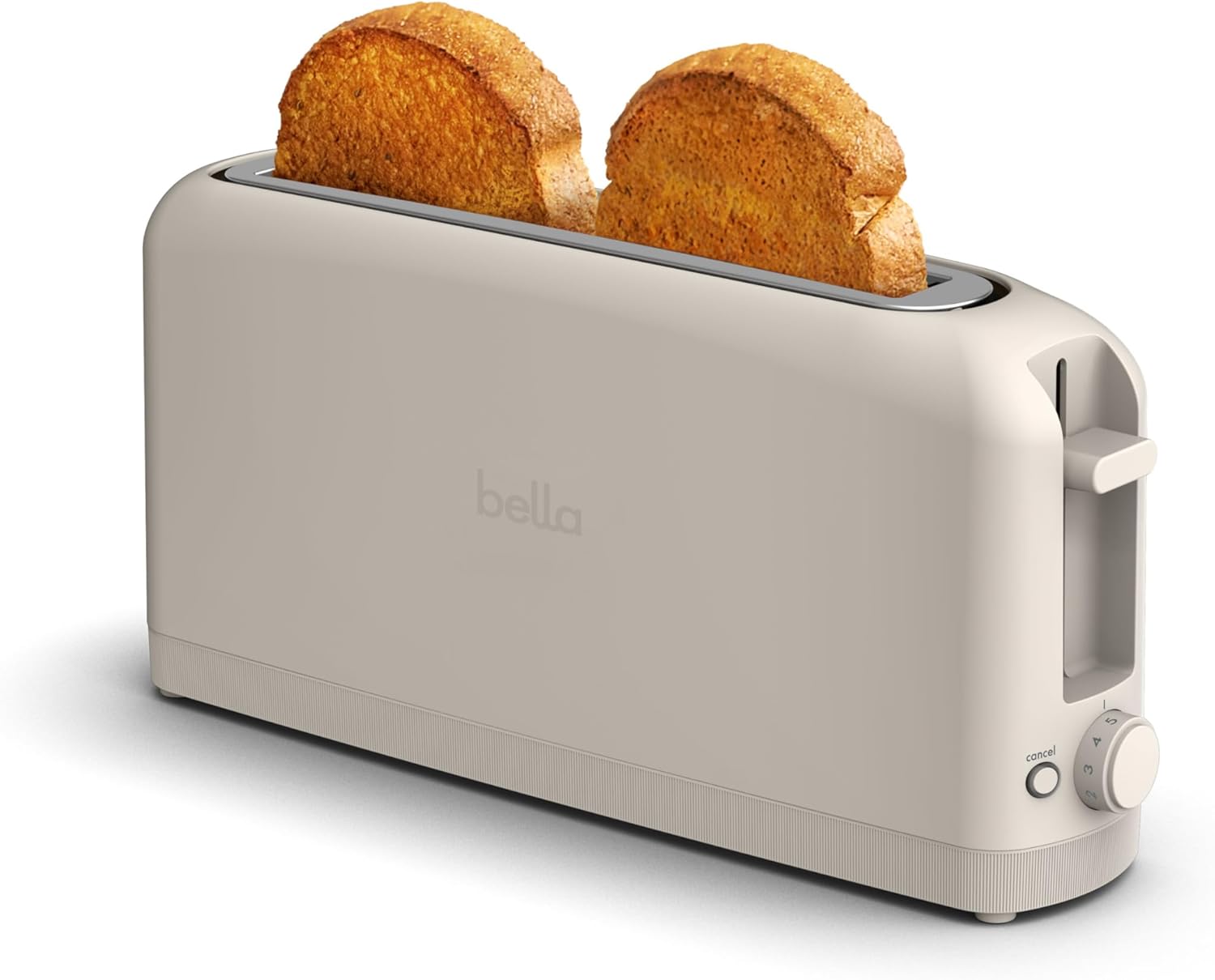 bella 2 Slice Slim Toaster, Fits-anywhere™ Kitchenware, 6 Setting Shade Control with Reheat & Cancel Buttons, Removable Crumb Tray, 10” Long Slot, Anti Jam & Auto Shutoff, 900…