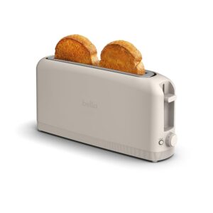 bella 2 Slice Slim Toaster, Fits-anywhere™ Kitchenware, 6 Setting Shade Control with Reheat & Cancel Buttons, Removable Crumb Tray, 10” Long Slot, Anti Jam & Auto Shutoff, 900...
