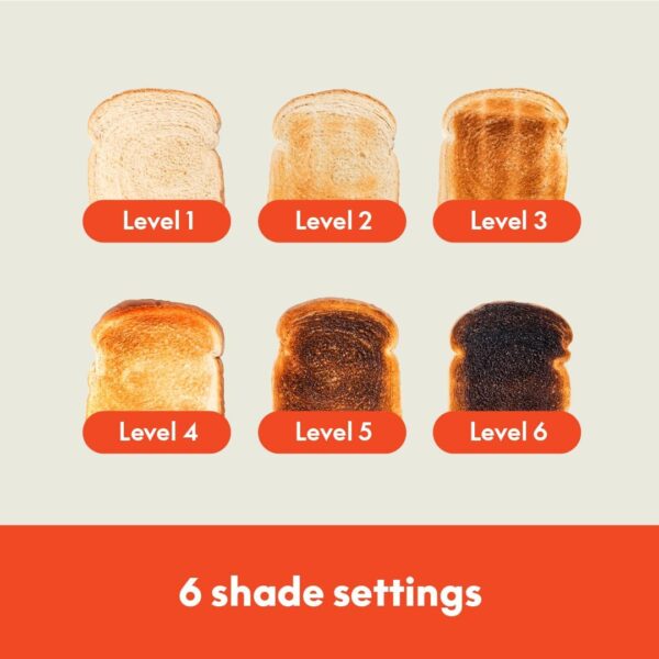 bella 2 Slice Slim Toaster, Fits-anywhere™ Kitchenware, 6 Setting Shade Control with Reheat & Cancel Buttons, Removable Crumb Tray, 10” Long Slot, Anti Jam & Auto Shutoff, 900...