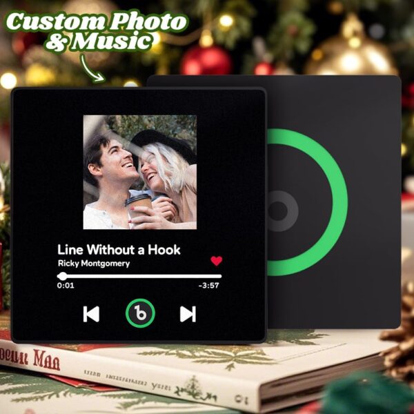 Custom Music Fridge Magnet Personalized Spotify Plaque Magnet That Can Play Songs Customized Photo Album Refrigerator Magnets Gifts for Thanksgiving Christmas for Music Lovers...