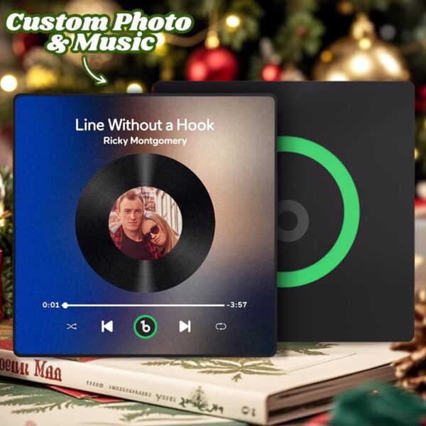 Custom Music Fridge Magnet Personalized Spotify Plaque Magnet That Can Play Songs Customized Photo Album Refrigerator Magnets Gifts for Thanksgiving Christmas for Music Lovers...