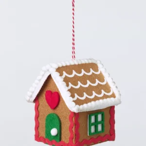 John Lewis Sugar & Spice Gingerbread House Felt Tree Decoration