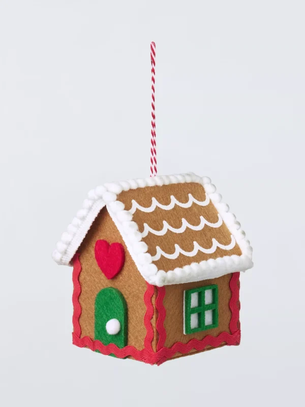 John Lewis Sugar & Spice Gingerbread House Felt Tree Decoration