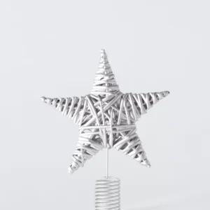 John Lewis Wicker Star Topper, Silver