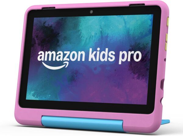 New Amazon Fire HD 8 Kids Pro tablet, ages 6-12. Bright 8" HD screen, includes ad-free content, parental controls, 13-hr battery, slim case for older kids, 32GB, Jungle Cat,...