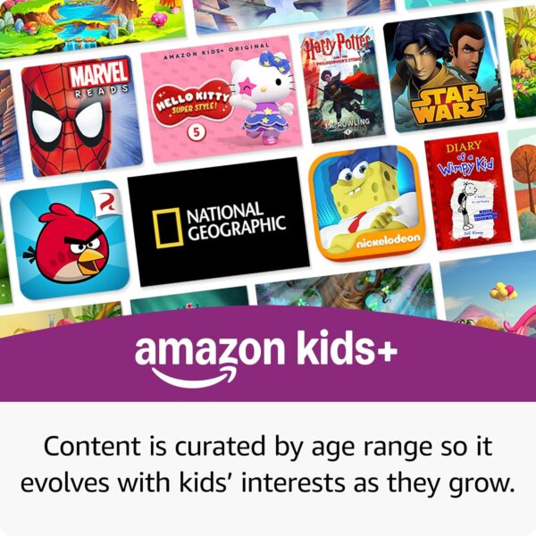 New Amazon Fire HD 8 Kids Pro tablet, ages 6-12. Bright 8" HD screen, includes ad-free content, parental controls, 13-hr battery, slim case for older kids, 32GB, Jungle Cat,...