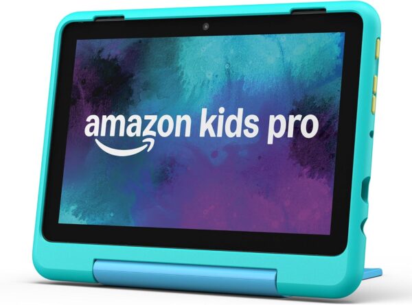 New Amazon Fire HD 8 Kids Pro tablet, ages 6-12. Bright 8" HD screen, includes ad-free content, parental controls, 13-hr battery, slim case for older kids, 32GB, Jungle Cat,...