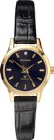 Sekonda Ladies Diamond Black Strap Watch